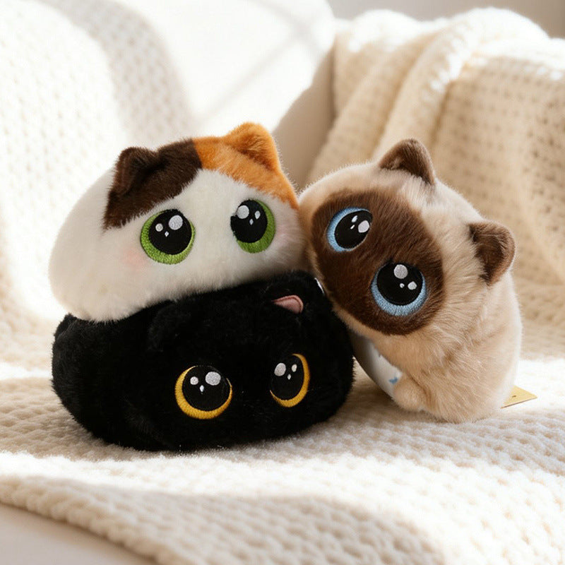 Round-Eyed Plush Cat Companion