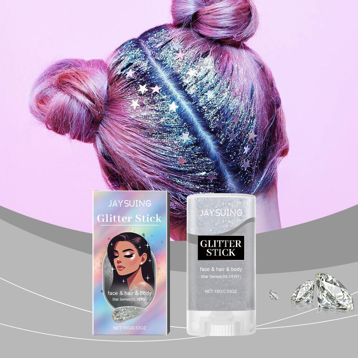 Sequined Glitter Highlight Stick for Face & Body — Stassi & Uni