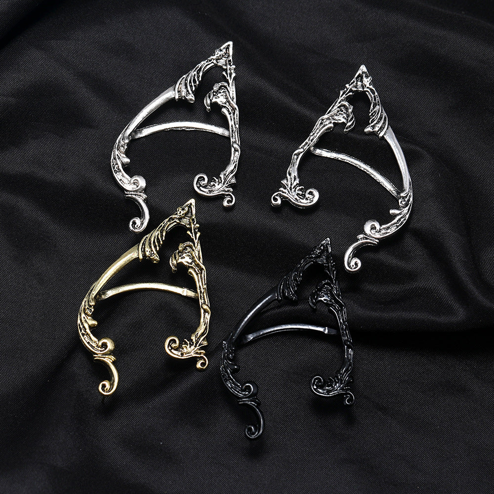 Irregular Dark Department Old Auricle Elf Earrings Personality Cold Style Earrings