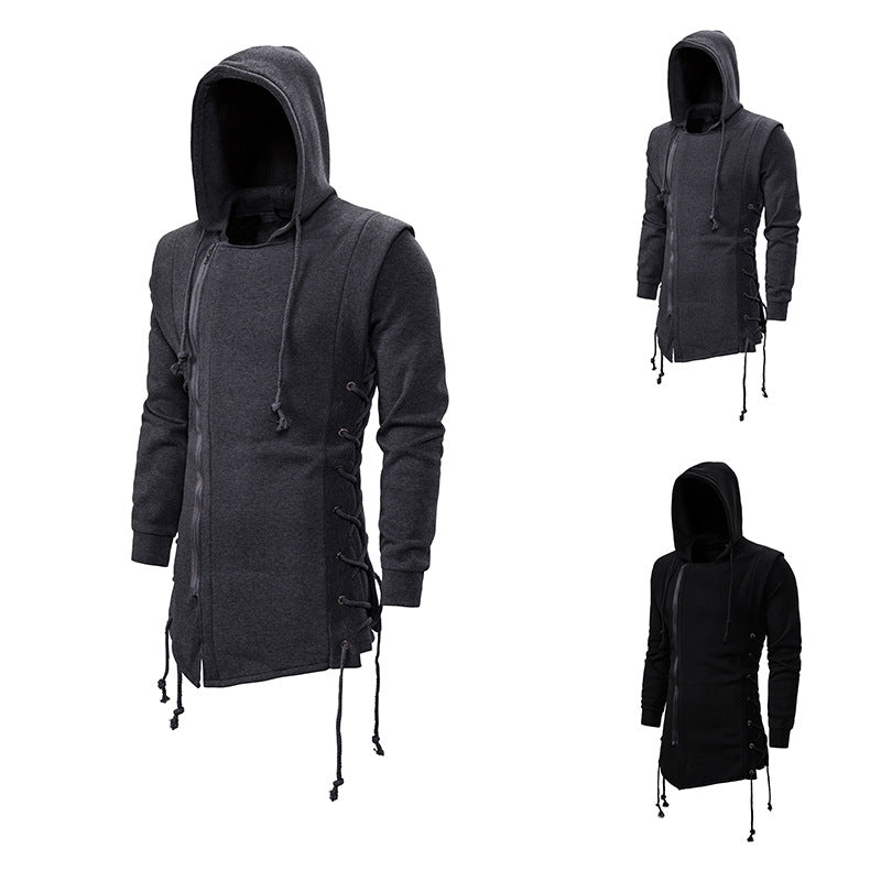 Dark Oversized Hooded Loose Coat for Men — Stassi & Uni