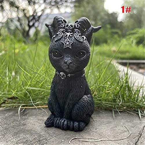 Halloween Witch Black Cat Resin Figurine — Stassi & Uni