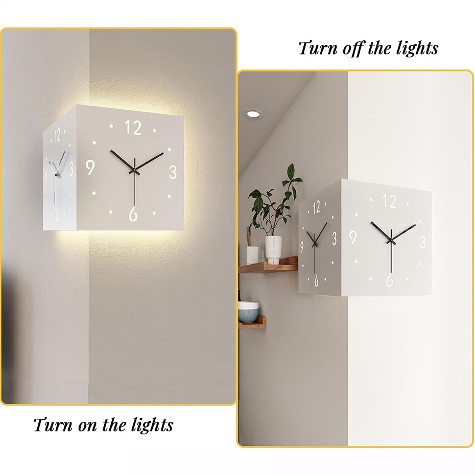 Nordic Dual-Glow Silent LED Wall Clock — Stassi & Uni