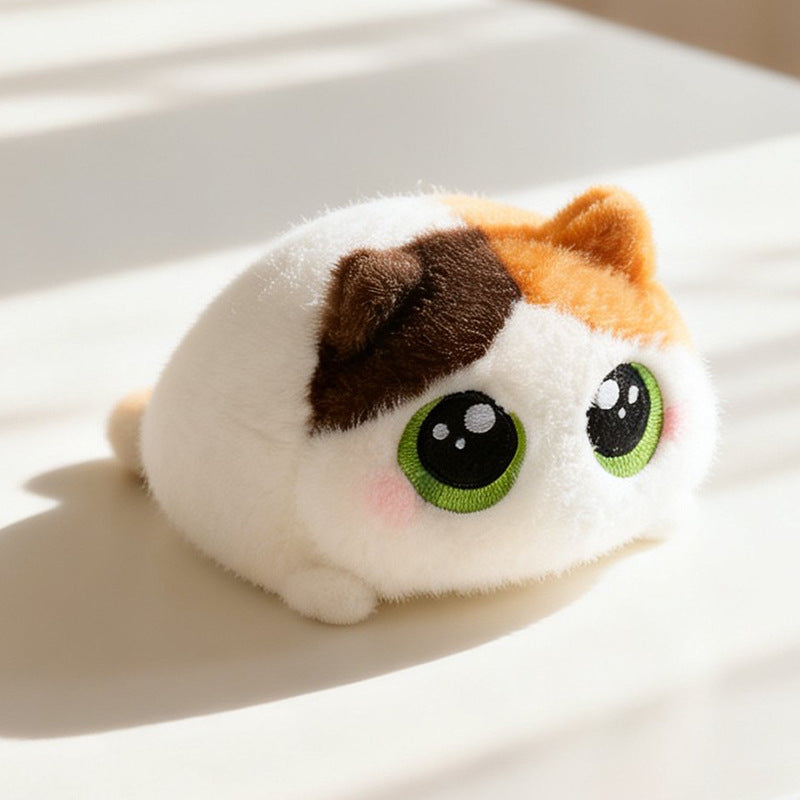 Round-Eyed Plush Cat Companion