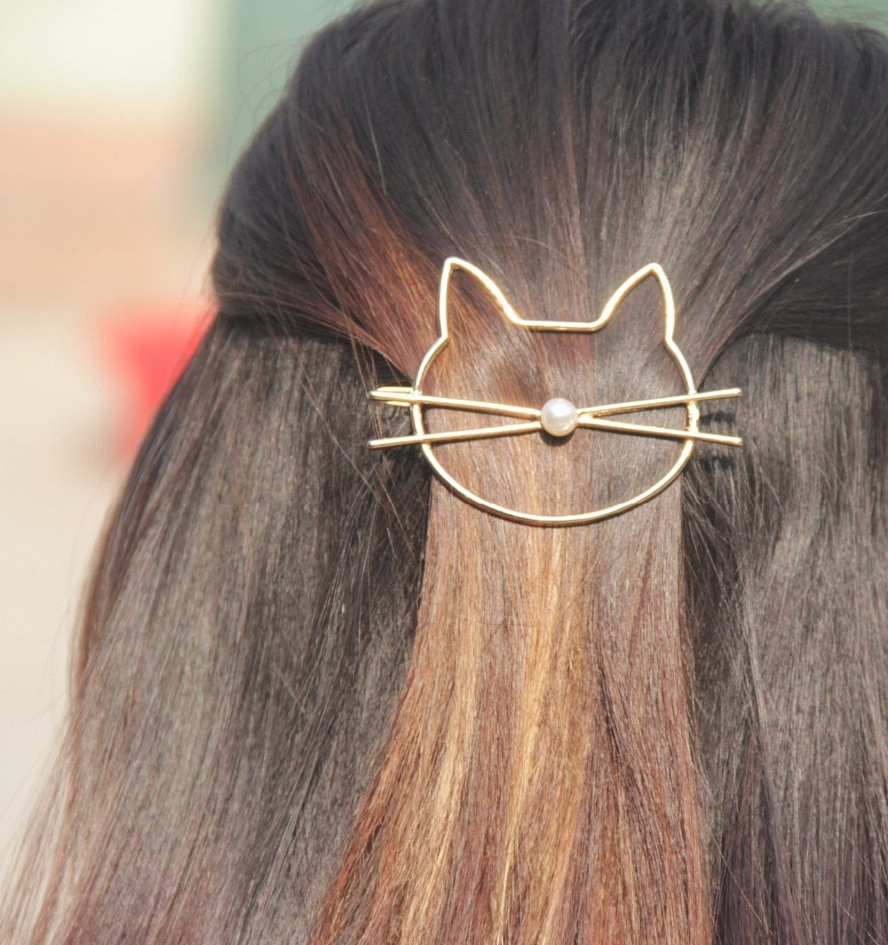 Pearl Cat Hair Clip Barrette — Stassi & Uni