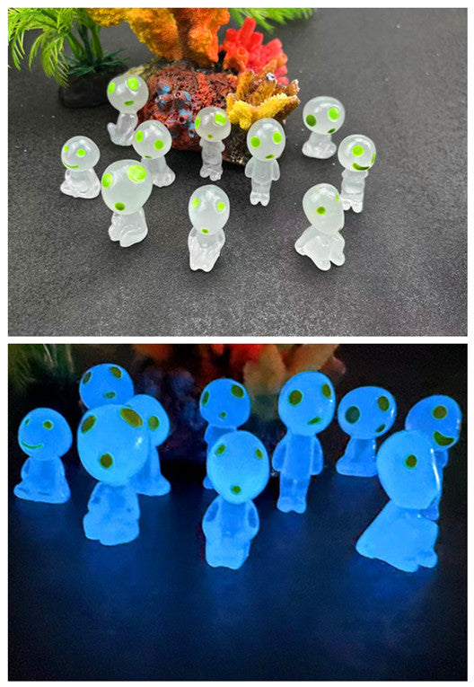 Glow Alien Plush Toy Tree Sprite Creative Miniature Landscape Fluorescent Ghost Princess Fluorescent Stone Nightlight Decor