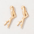 Funny Leg Stud Earrings for Women Girls Attractive Gold Alloy Metal Charms Party Jewelry Accessories
