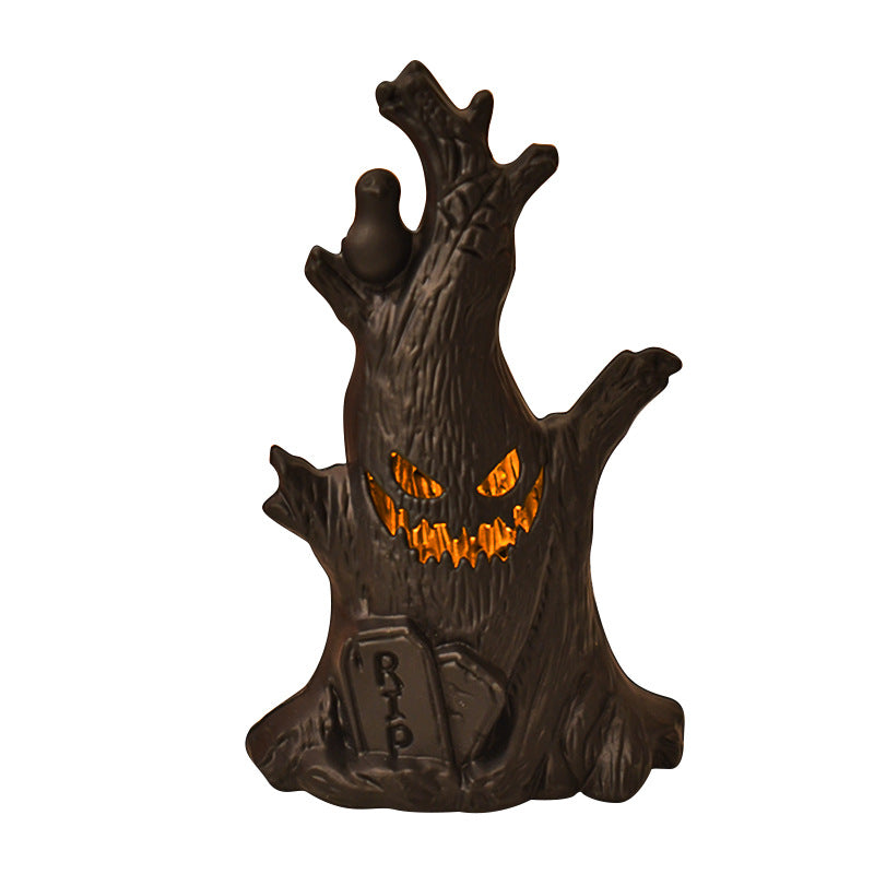 Halloween Pumpkin Ghost Stump Night Light Decoration — Stassi & Uni