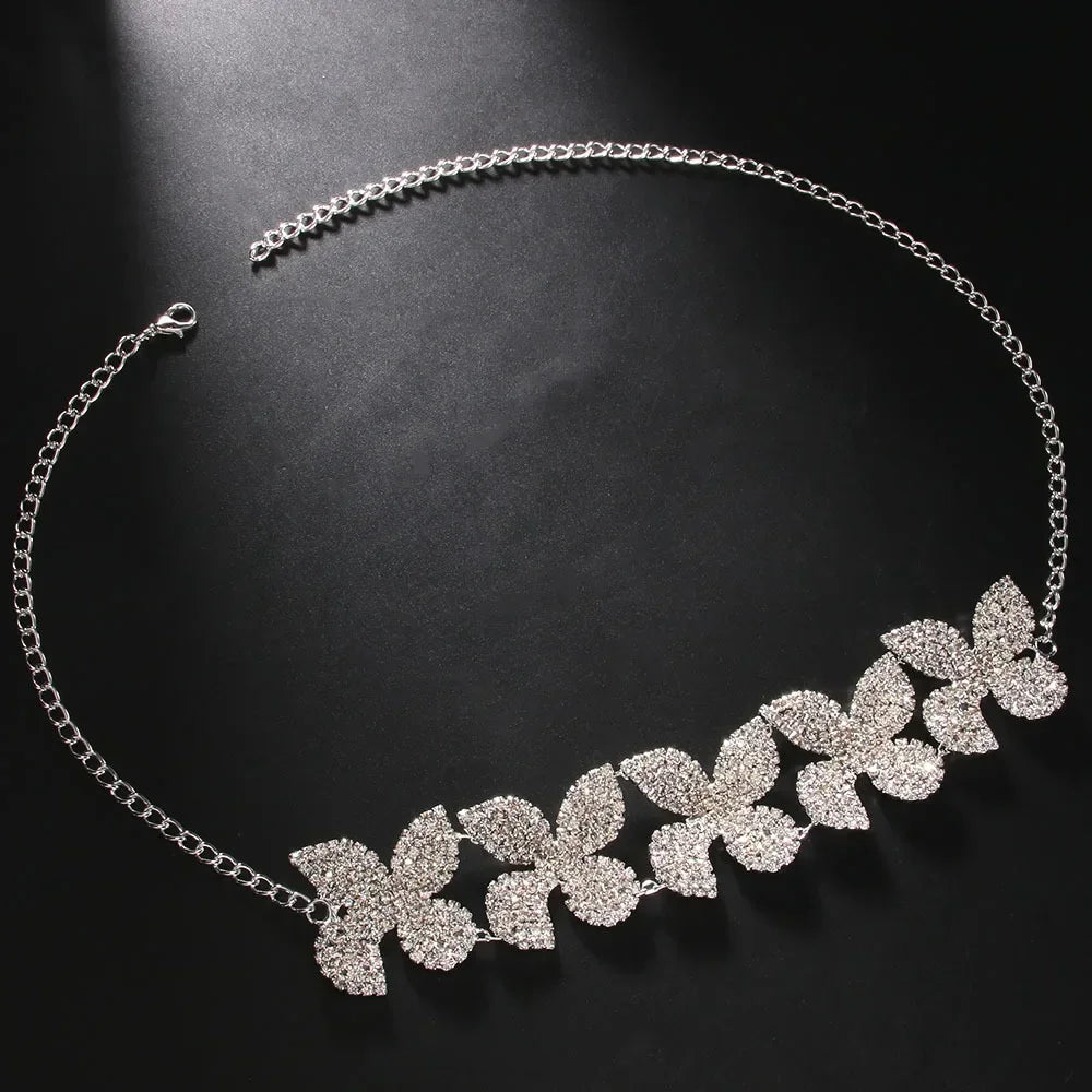 Romance Rhinestone Crystal Flower Choker Necklace — Stassi & Uni