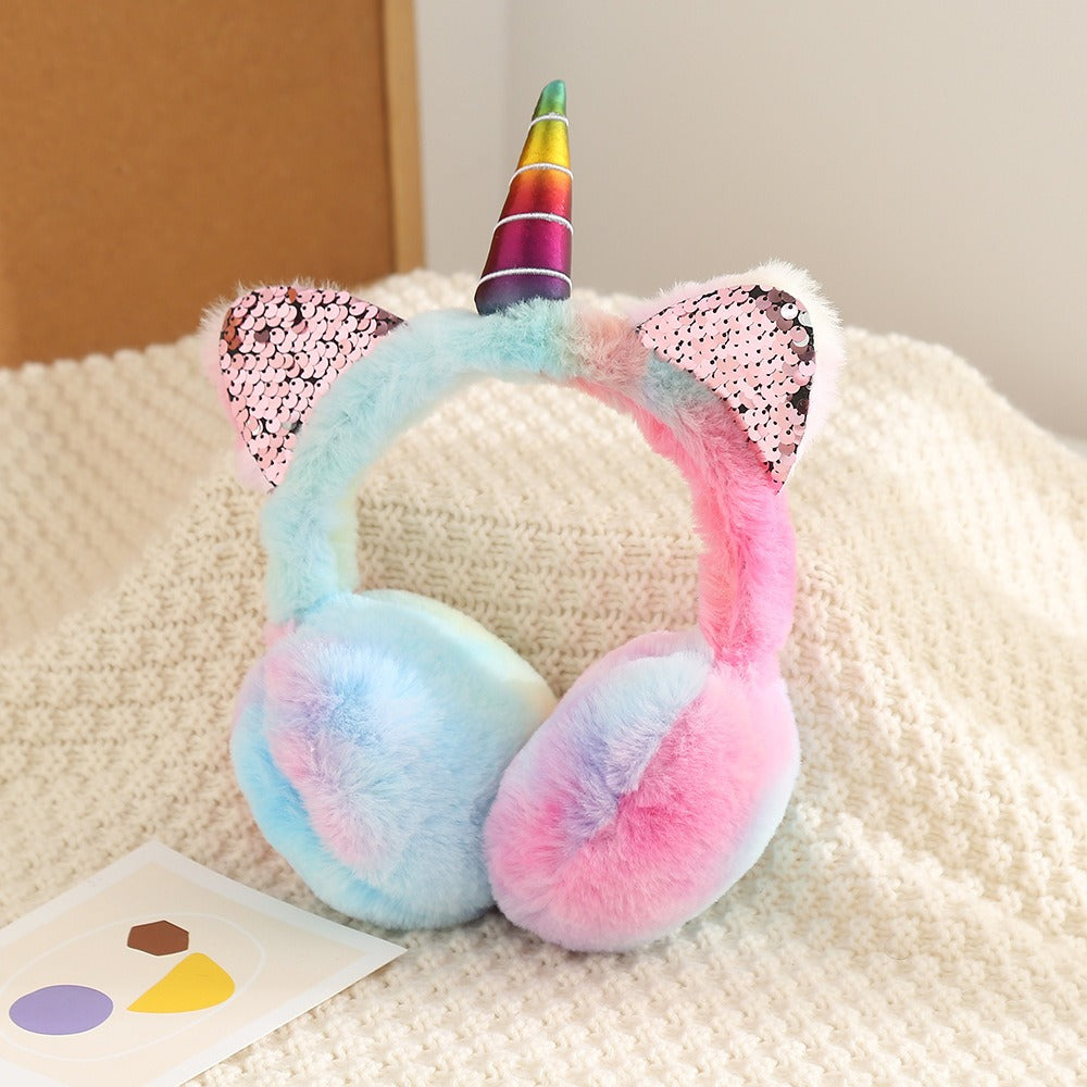 Unicorn Kids Winter Earmuffs — Warm & Retractable — Stassi & Uni