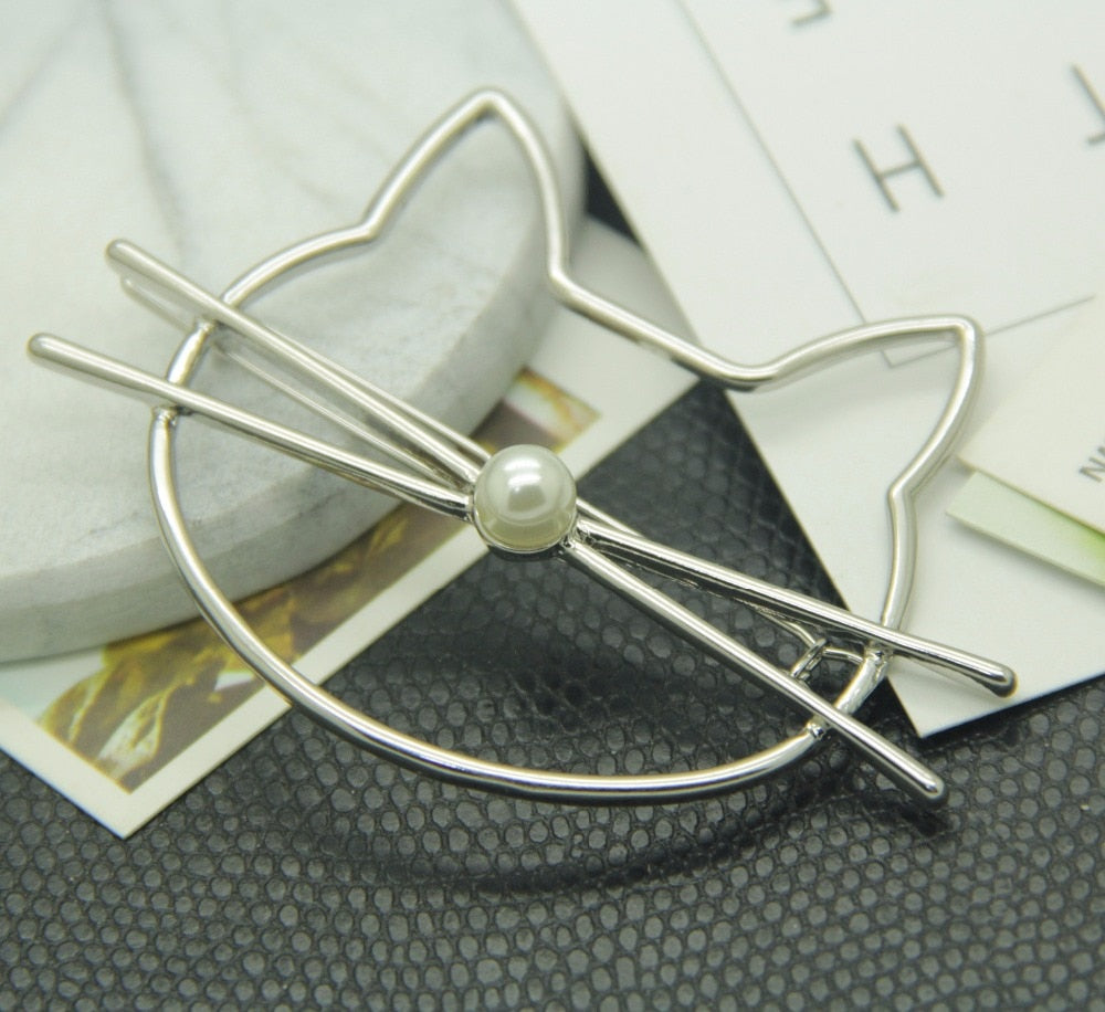 Pearl Cat Hair Clip Barrette — Stassi & Uni
