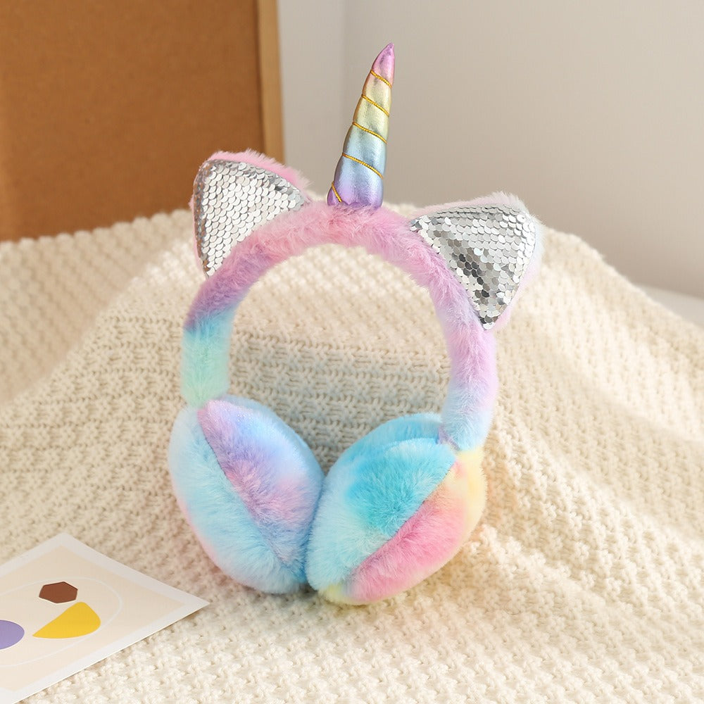 Unicorn Kids Winter Earmuffs — Warm & Retractable — Stassi & Uni