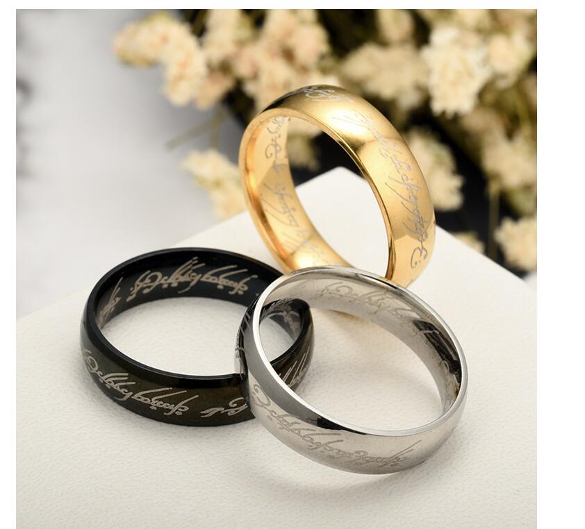 Magic Letter Stainless Steel Ring — Inspired by The One Ring — Stassi & Uni