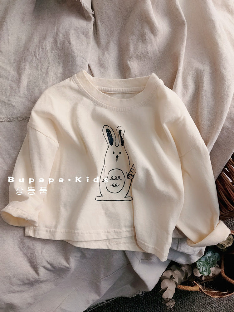 Kids Cartoon Rabbit Long Sleeve T-Shirt — Stassi & Uni