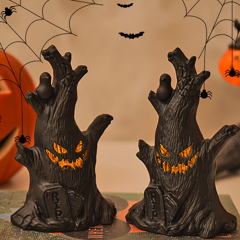 Halloween Pumpkin Ghost Stump Night Light Decoration — Stassi & Uni