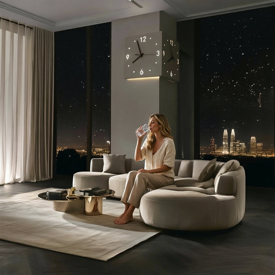 Nordic Dual-Glow Silent LED Wall Clock — Stassi & Uni