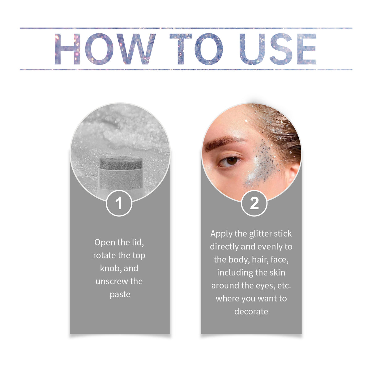 Sequined Glitter Highlight Stick for Face & Body — Stassi & Uni