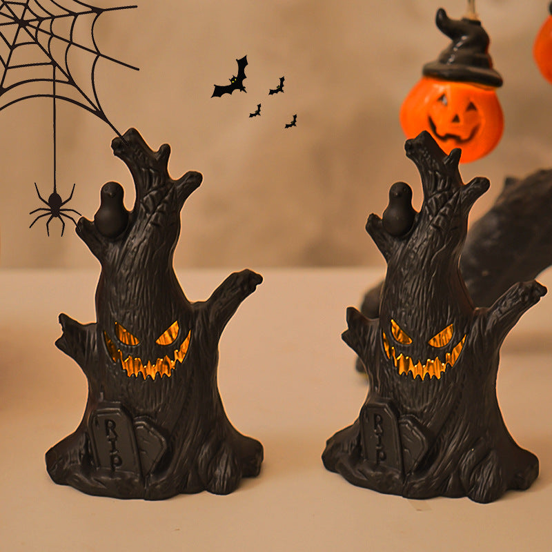 Halloween Pumpkin Ghost Stump Night Light Decoration — Stassi & Uni