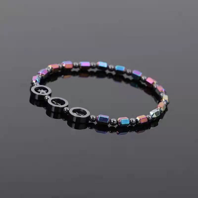 New Black Gallstone Ladies Elastic Anklet European And American Popular Circle Circle Hand-Beaded Anklet