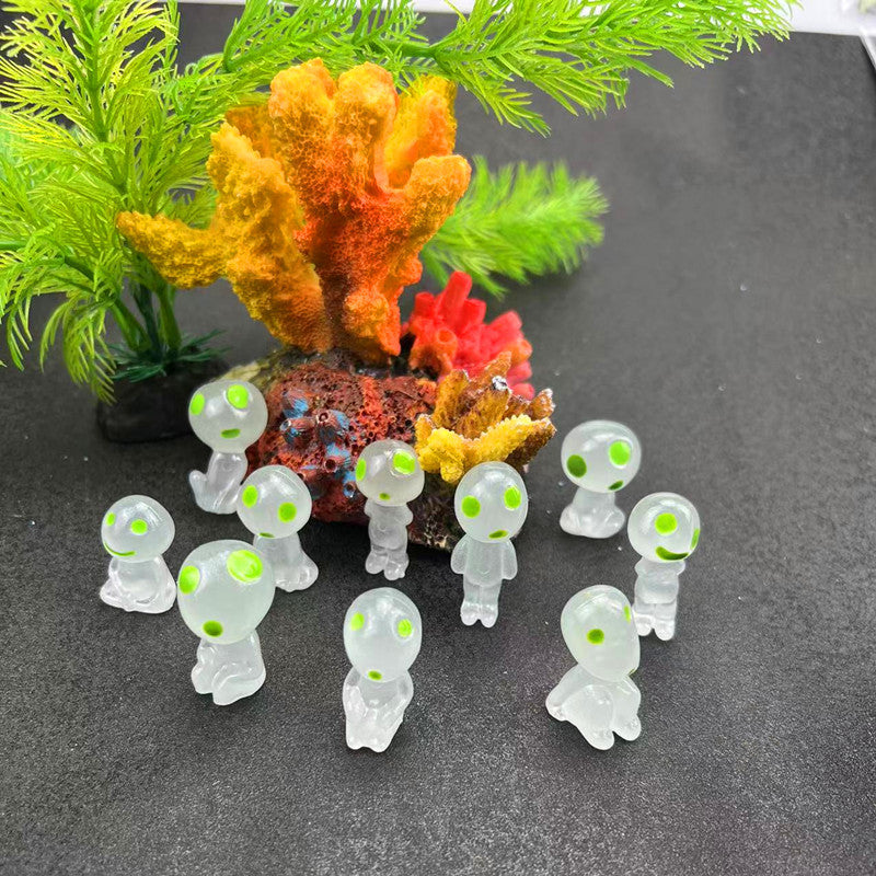 Glow Alien Plush Toy Tree Sprite Creative Miniature Landscape Fluorescent Ghost Princess Fluorescent Stone Nightlight Decor