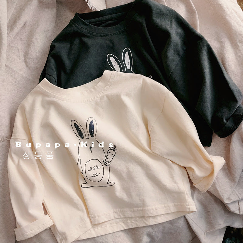 Kids Cartoon Rabbit Long Sleeve T-Shirt — Stassi & Uni