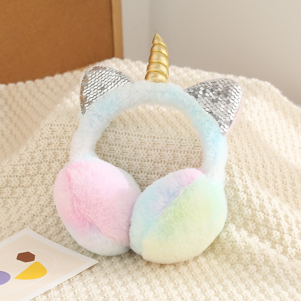 Unicorn Kids Winter Earmuffs — Warm & Retractable — Stassi & Uni