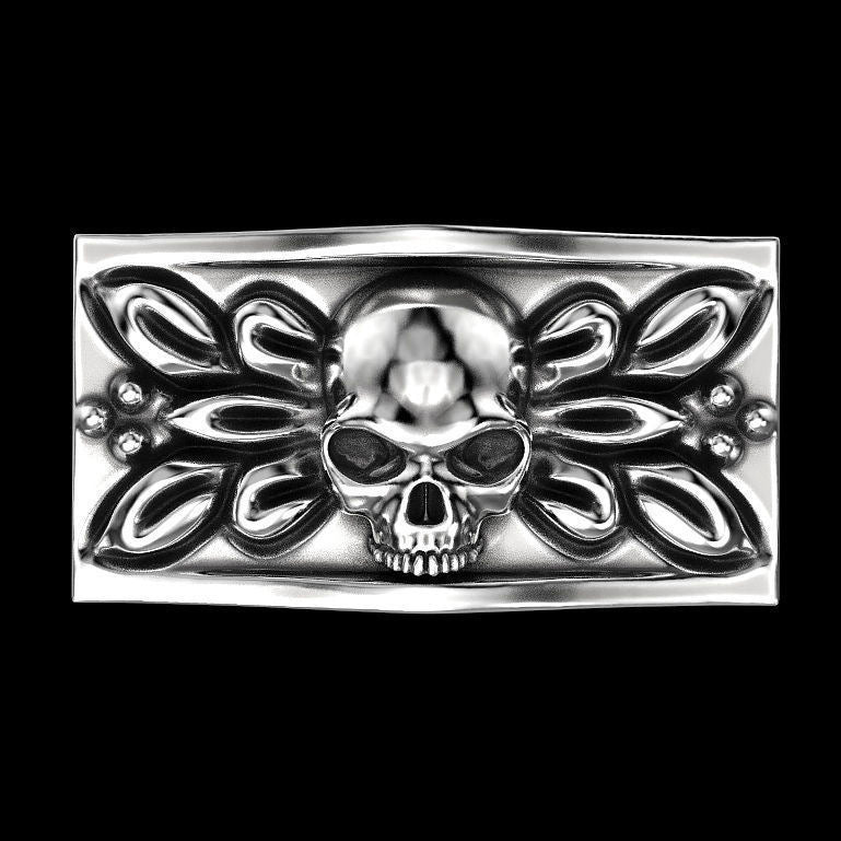 Creative New Skull Set Ring European And American Punk Punk Style Retro Dyed Black Skull Ring