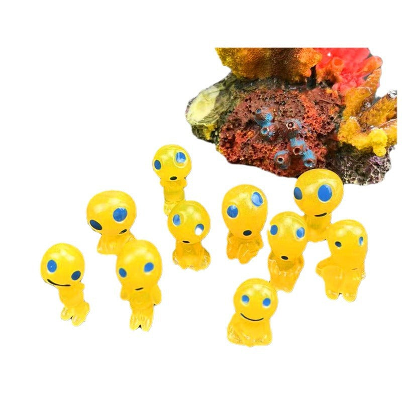 Glow Alien Plush Toy Tree Sprite Creative Miniature Landscape Fluorescent Ghost Princess Fluorescent Stone Nightlight Decor