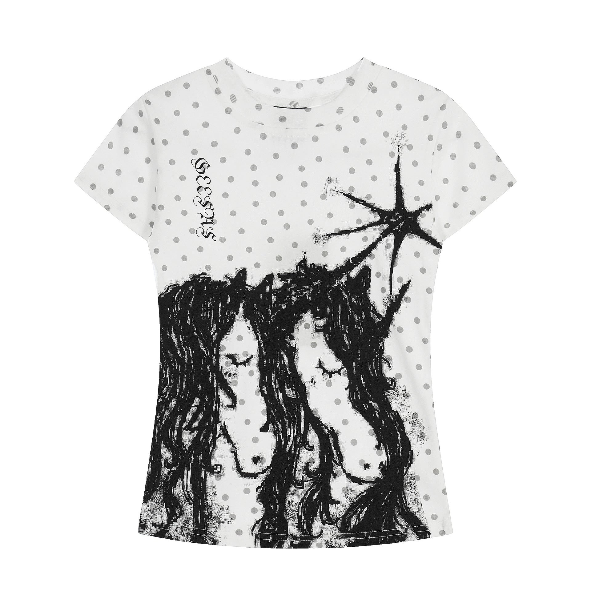Unicorn Print Fitted Slim Top for Women — Stassi & Uni