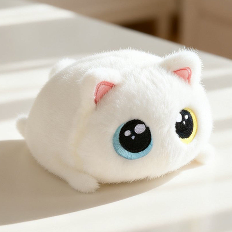 Round-Eyed Plush Cat Companion