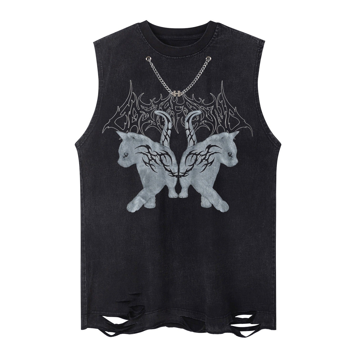Dark Mirror Cat Print Vest — Stassi & Uni