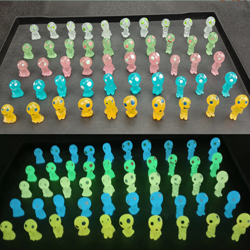 Glow Alien Plush Toy Tree Sprite Creative Miniature Landscape Fluorescent Ghost Princess Fluorescent Stone Nightlight Decor