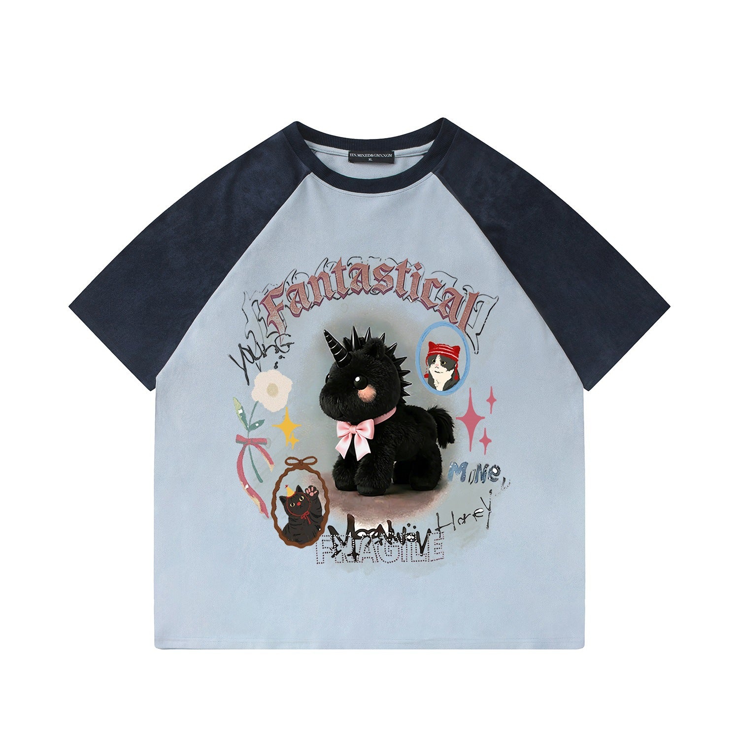 Unicorn Print Short Sleeve Shirt — Stassi & Uni