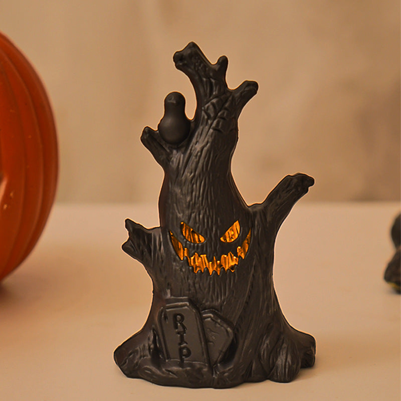 Halloween Pumpkin Ghost Stump Night Light Decoration — Stassi & Uni