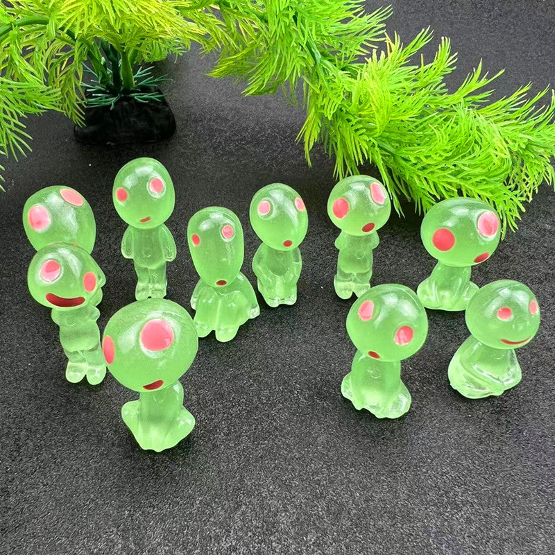 Glow Alien Plush Toy Tree Sprite Creative Miniature Landscape Fluorescent Ghost Princess Fluorescent Stone Nightlight Decor