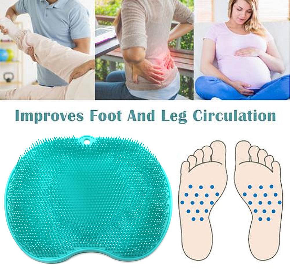 Shower Foot Scrubber Massage Mat & Cleaning Brush — Stassi & Uni
