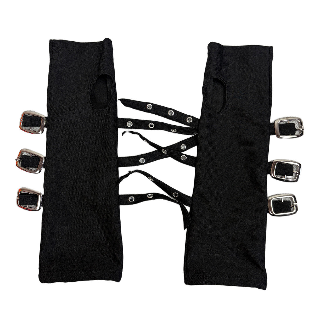Halloween Dark Gothic Punk Fingerless Gloves for Women — Stassi & Uni