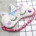 Unicorn Eye Mask Stuffed Toy Sleeping Mask Plush Eye Shade Cover Blindfold Eyeshade Suitable for Travel Home Girlfriend Gift