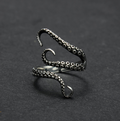Dark Night Punk New Octopus Ring Stainless Steel Titanium Steel Open Ring