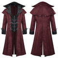 Gothic Medieval Halloween Coat Jacket for Men with Dark Pattern Retro Outwear
