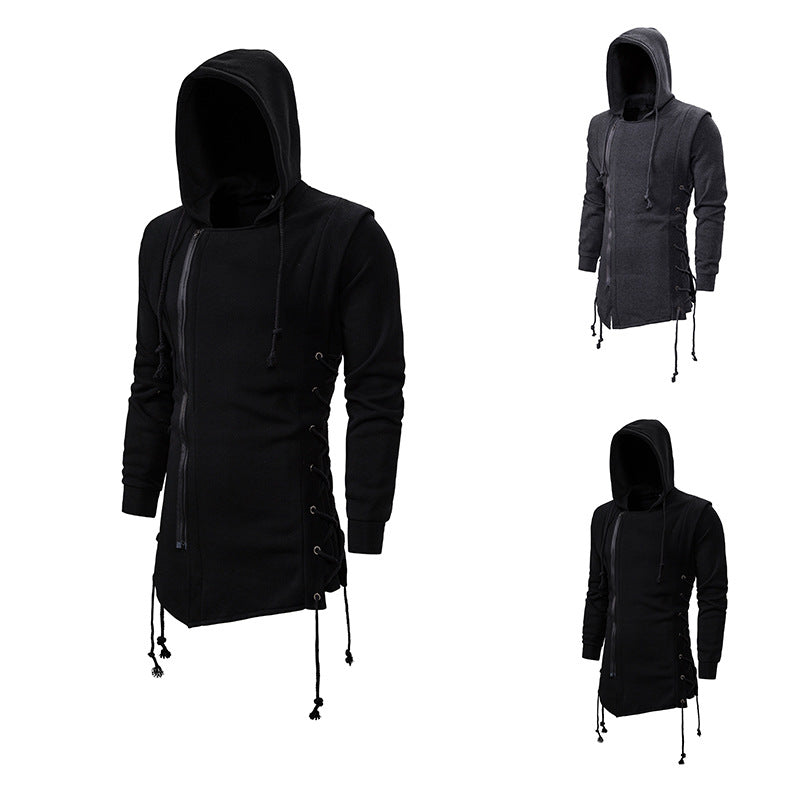 Dark Oversized Hooded Loose Coat for Men — Stassi & Uni