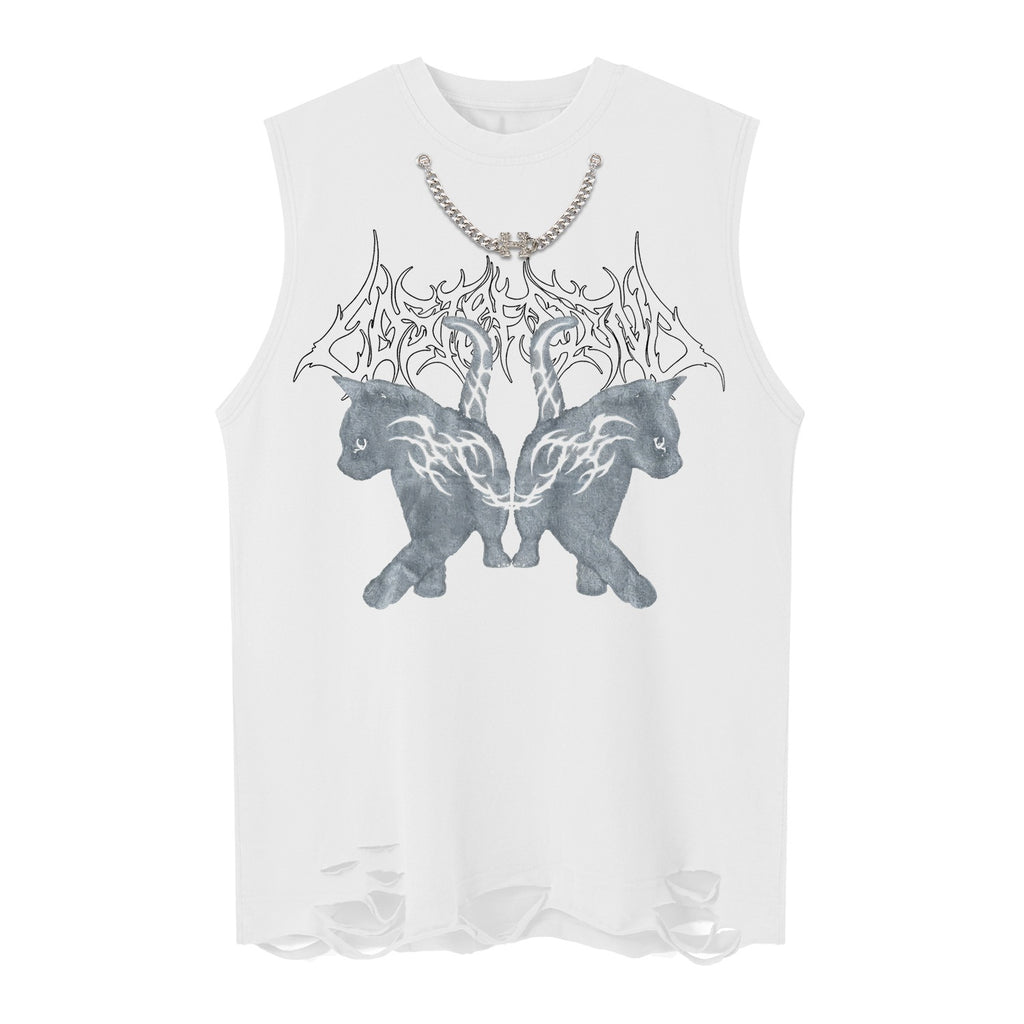 Dark Mirror Cat Print Vest — Stassi & Uni