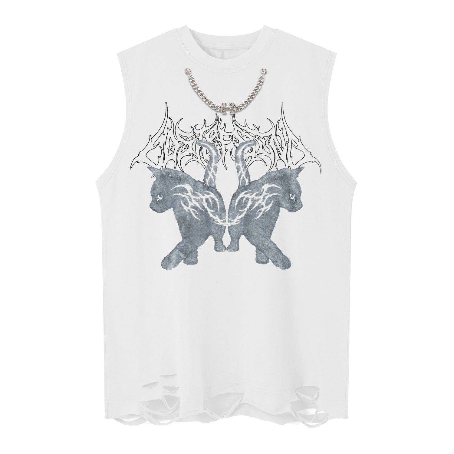 Dark Mirror Cat Print Vest — Stassi & Uni
