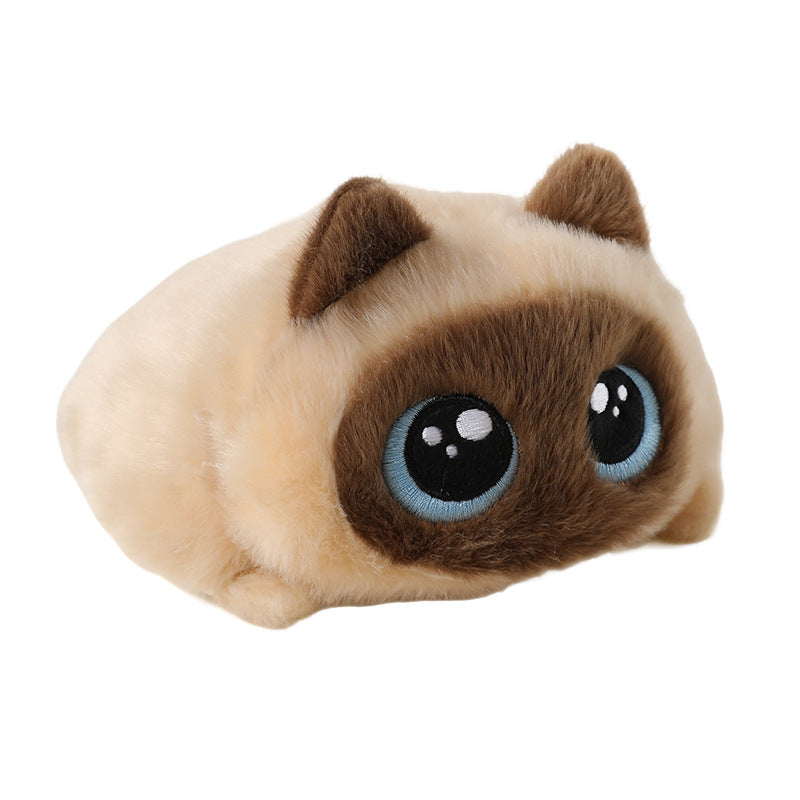 Round-Eyed Plush Cat Companion